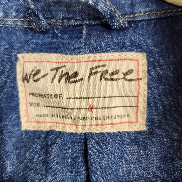 We The Free Denim Beckett Blazer Size M - Picture 8 of 14